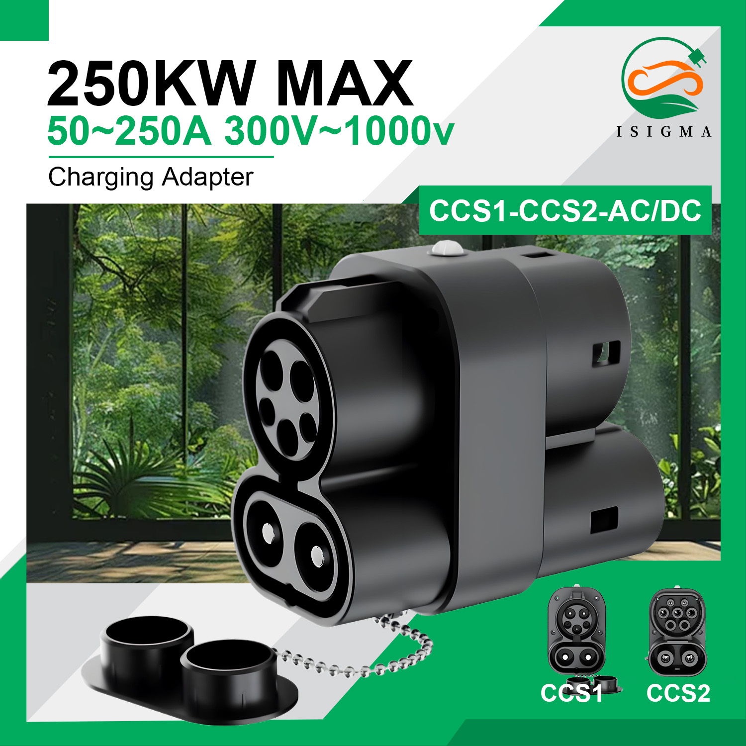 Ccs2 To Ccs1 Fast Charge Adapter 250Kw - CCS1からCCS2への充電アダプター、250kW、50～250A、DC1000V、AC/DC急速EV充電コンバーター、電気自動車充電ステーション用。