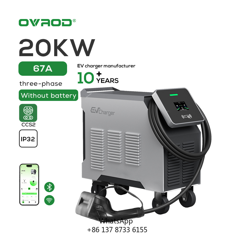 Portable Dc Fast Charger 20Kw Ccs2 - Ovrod 新製品：持ち運び可能なCCS2 20kW DC急速充電ステーション。メルセデス・ベンツ車に対応したモバイルEV充電器。