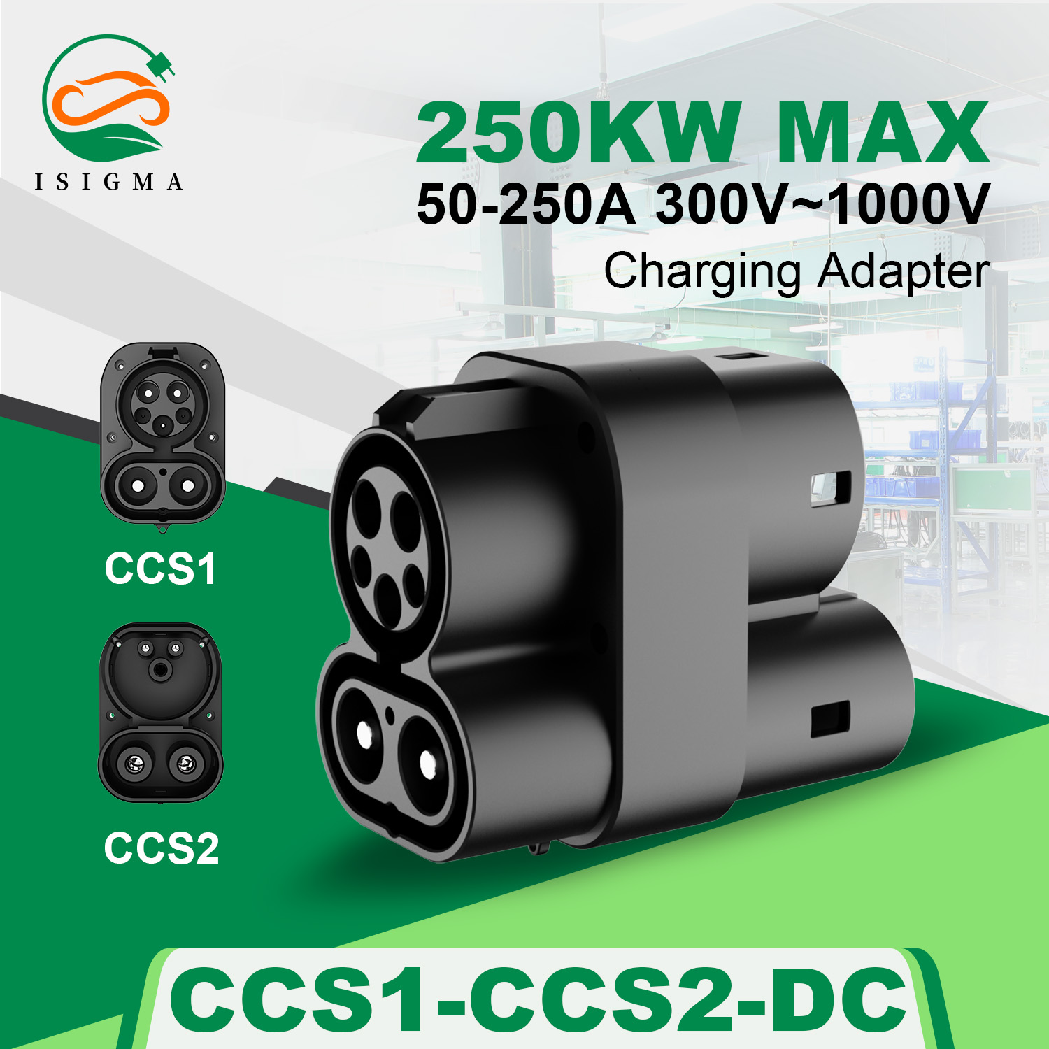 Ccs2 To Ccs1 Fast Charge Adapter 250Kw - CCS1からCCS2への変換アダプター、DC-DC変換、最大250A、1000VDC、電気自動車用ポータブル急速充電コネクター。